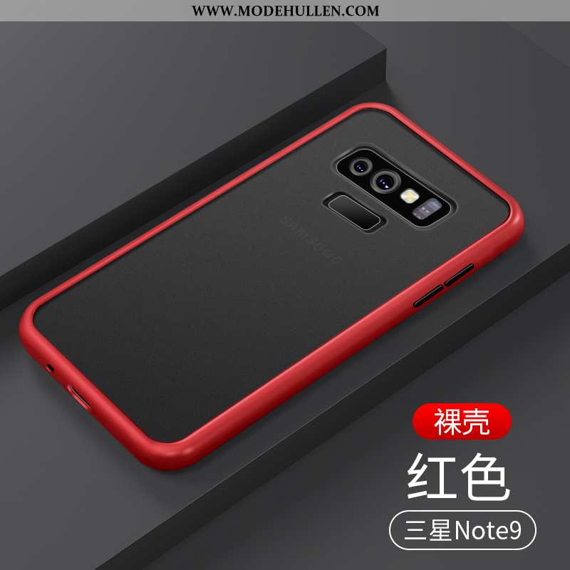 Hülle Samsung Galaxy Note 9 Transparent Nubuck Case Schwer Sterne Weiche Rote