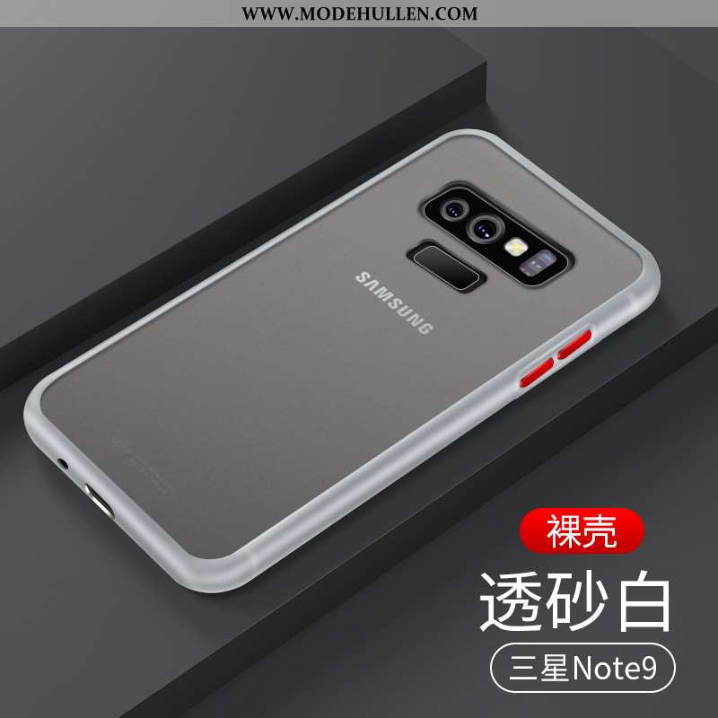 Hülle Samsung Galaxy Note 9 Transparent Nubuck Case Schwer Sterne Weiche Rote