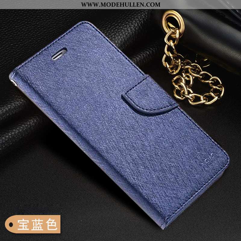 Hülle Samsung Galaxy Note20 Lederhülle Muster Handy Folio Case Seide Rosa