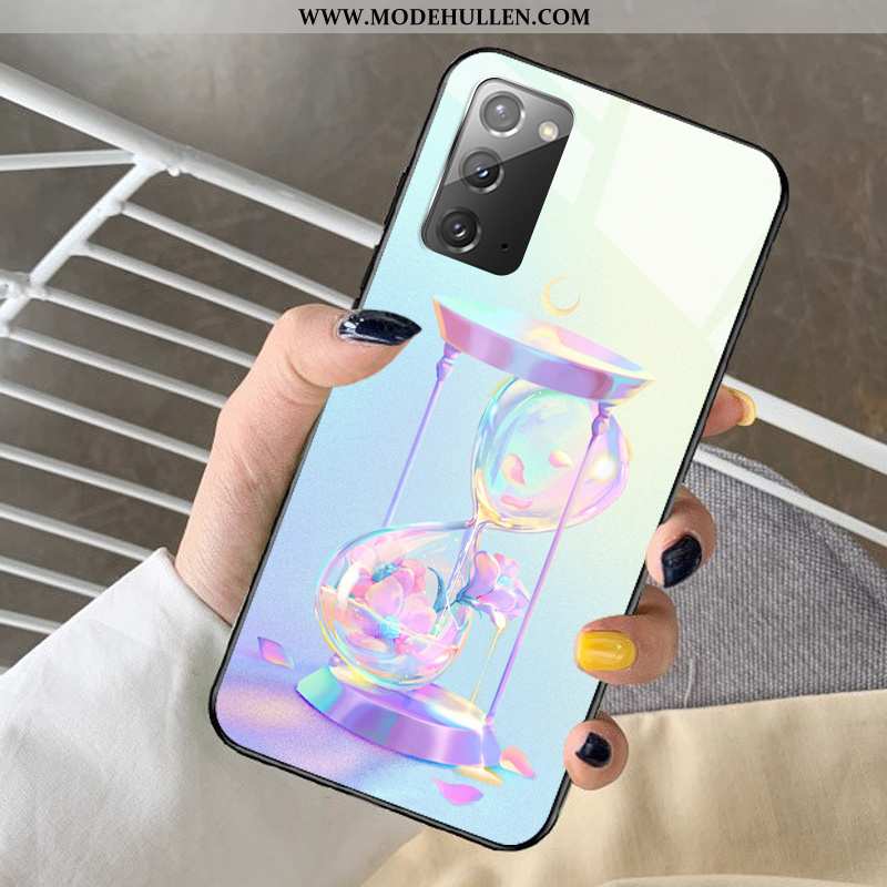 Hülle Samsung Galaxy Note20 Schutz Glas Muster Karikatur Frisch Mini Angepasst Blau