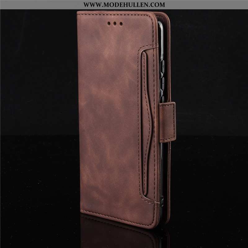 Hülle Samsung Galaxy Note20 Schutz Lederhülle Karte Sterne Case Folio Braun