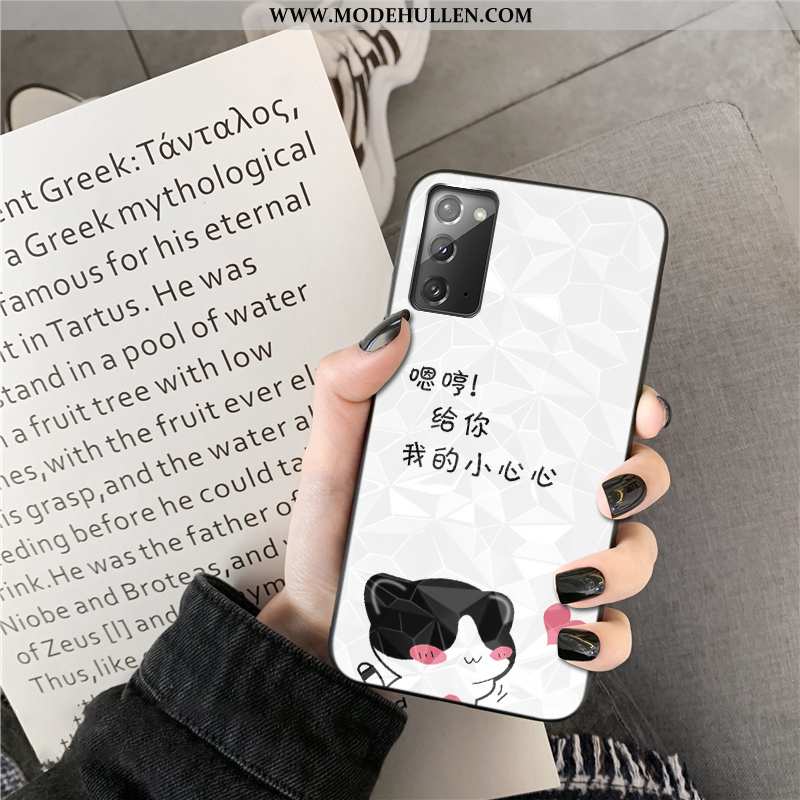 Hülle Samsung Galaxy Note20 Trend Karikatur Anti-sturz Handy Diamantform Liebhaber Schwarz