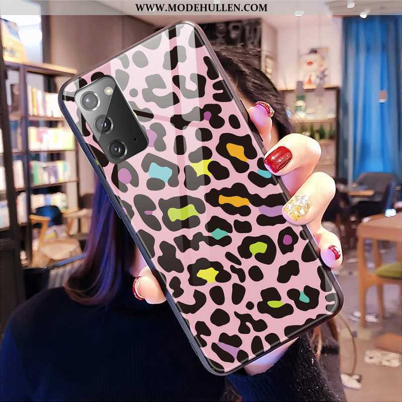 Hülle Samsung Galaxy Note20 Trend Schutz Leopard Rosa Handy Anti-sturz Netto Rot