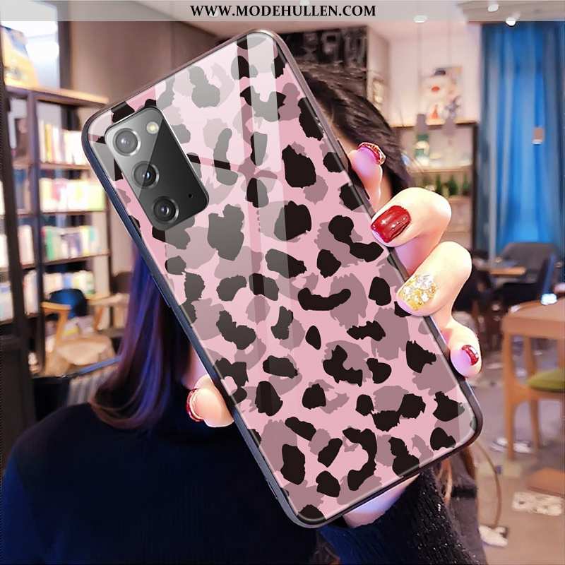 Hülle Samsung Galaxy Note20 Trend Schutz Leopard Rosa Handy Anti-sturz Netto Rot