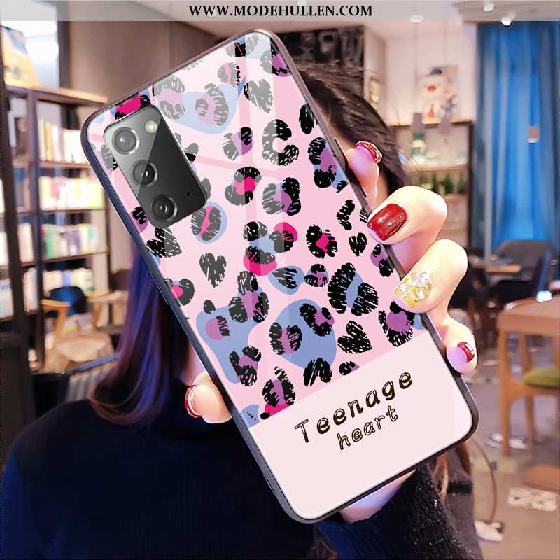 Hülle Samsung Galaxy Note20 Trend Schutz Leopard Rosa Handy Anti-sturz Netto Rot