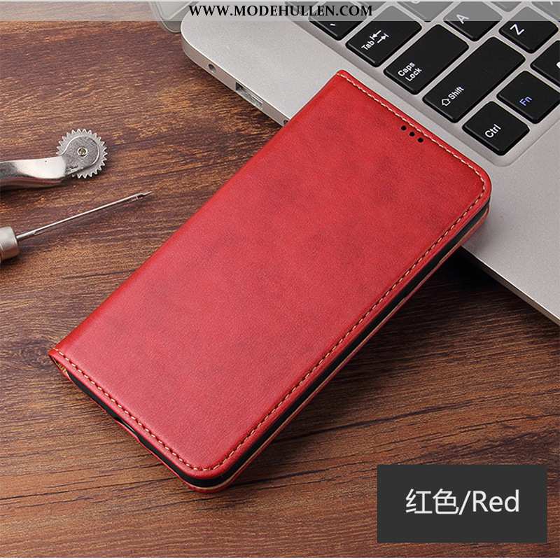 Hülle Samsung Galaxy Note20 Ultra Lederhülle Sterne Handy Folio Rot Rote