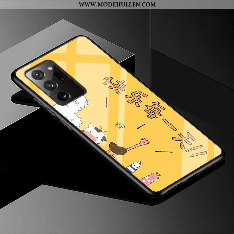 Hülle Samsung Galaxy Note20 Ultra Mode Karikatur Gelb Angepasst Glas Case Gelbe