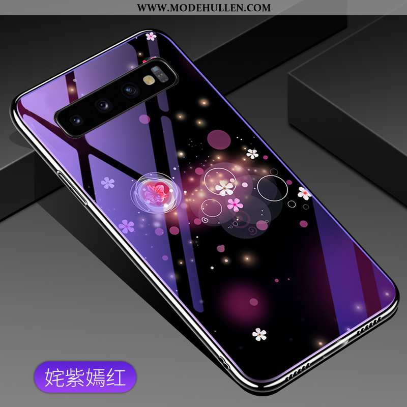 Hülle Samsung Galaxy S10 Kreativ Schutz Spiegel Persönlichkeit Schwer Sterne Lila