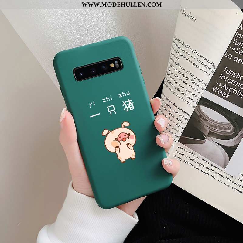 Hülle Samsung Galaxy S10 Kreativ Trend Liebhaber Sterne Case Weiche Grün