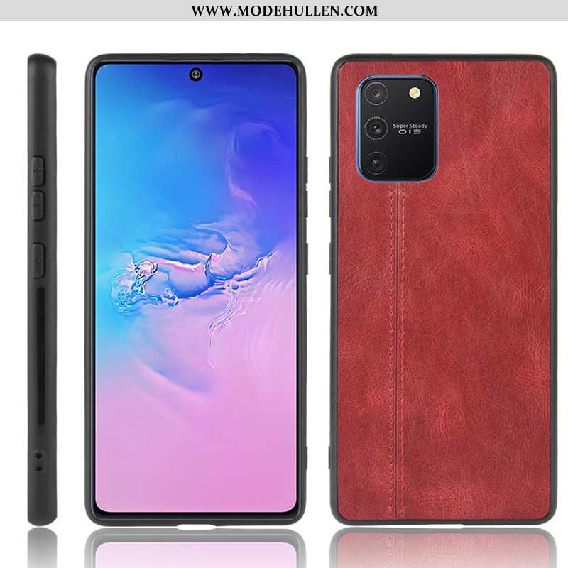 Hülle Samsung Galaxy S10 Lite Schutz Muster Rot Sterne Case Kuh Handy Rote