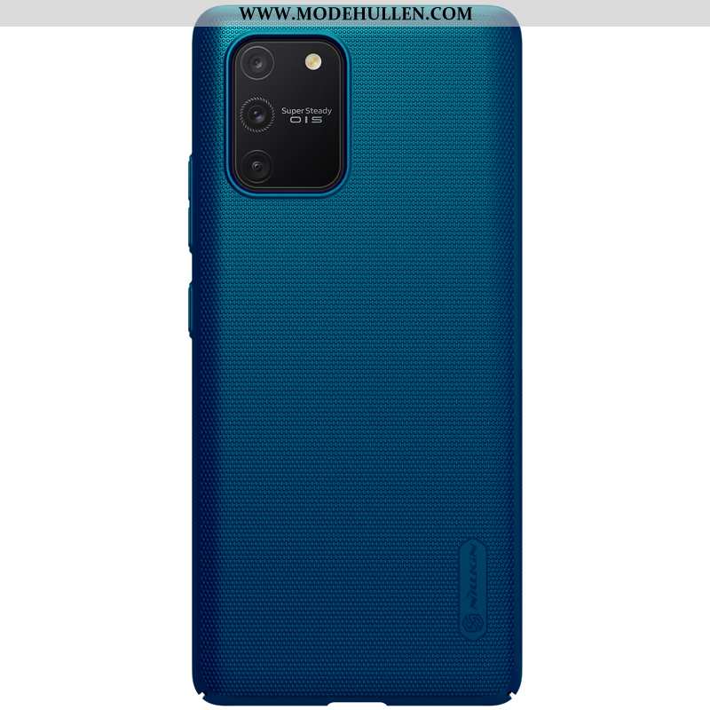 Hülle Samsung Galaxy S10 Lite Schutz Nubuck Sterne Anti-sturz Dünne Case Blau