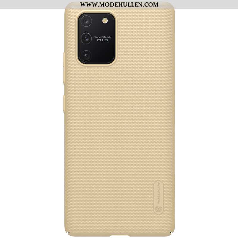 Hülle Samsung Galaxy S10 Lite Schutz Nubuck Sterne Anti-sturz Dünne Case Blau