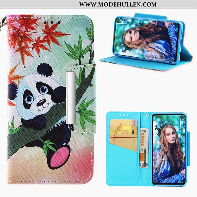 Hülle Samsung Galaxy S10 Lite Silikon Schutz Case Anti-sturz Folio Lila Sterne