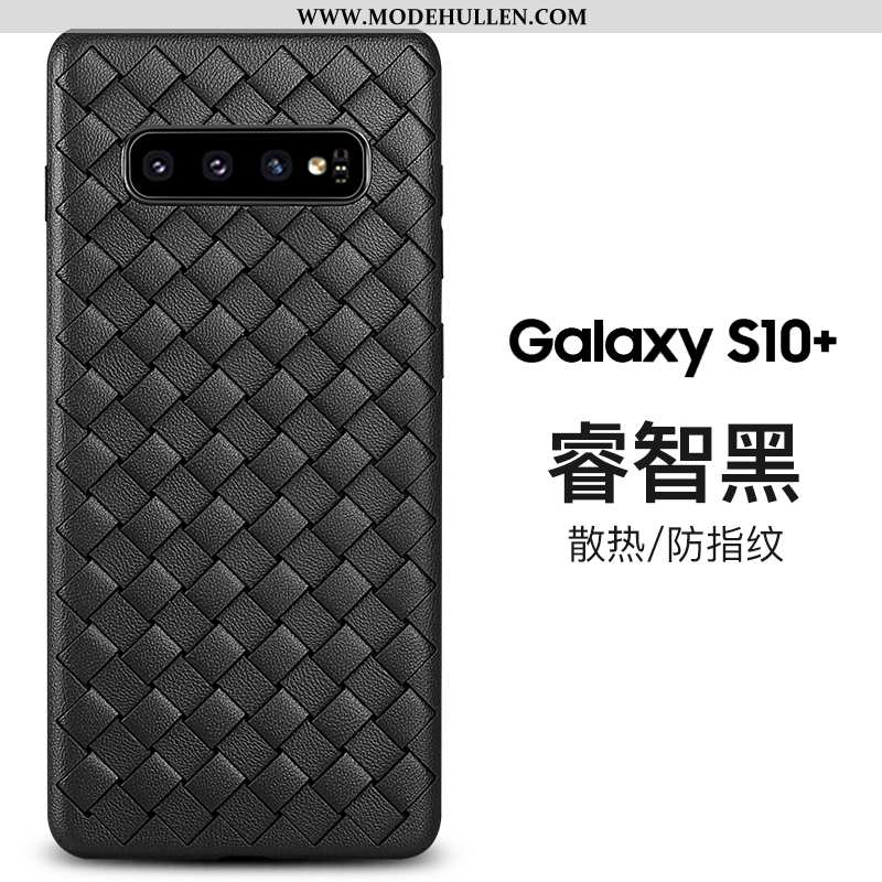 Hülle Samsung Galaxy S10+ Muster Trend Flecht Weiche Handy Persönlichkeit Lila