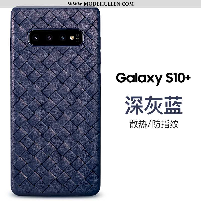 Hülle Samsung Galaxy S10+ Muster Trend Flecht Weiche Handy Persönlichkeit Lila