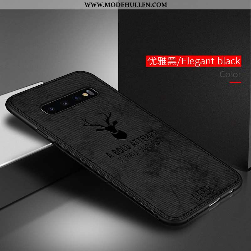 Hülle Samsung Galaxy S10 Nubuck Hängende Verzierungen Muster Weiche Alles Inklusive Schutz Super Rot