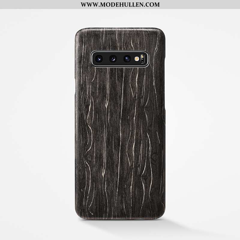 Hülle Samsung Galaxy S10+ Persönlichkeit Aus Holz Dünne Qualität Schutz Super Sterne Khaki