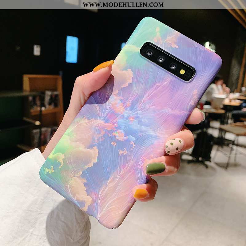 Hülle Samsung Galaxy S10+ Persönlichkeit Kreativ Schwer Einfach Schutz Super Dünne Blau