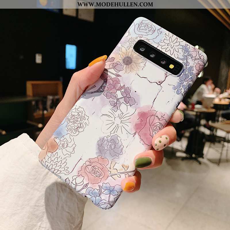 Hülle Samsung Galaxy S10+ Persönlichkeit Kreativ Schwer Einfach Schutz Super Dünne Blau