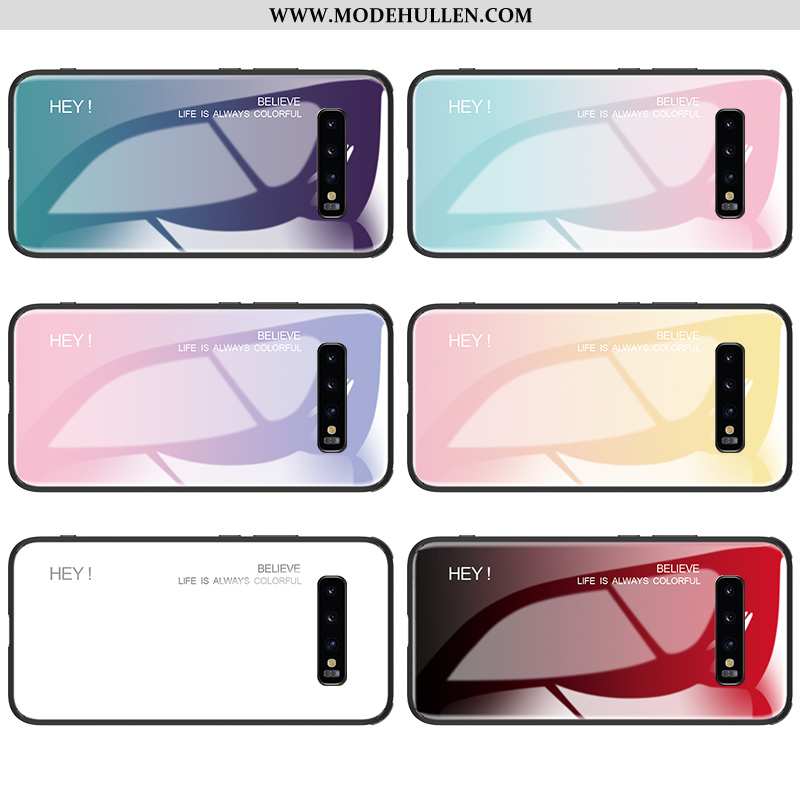 Hülle Samsung Galaxy S10 Schutz Glas Sterne Halterung Einfach Trend Alles Inklusive Rosa