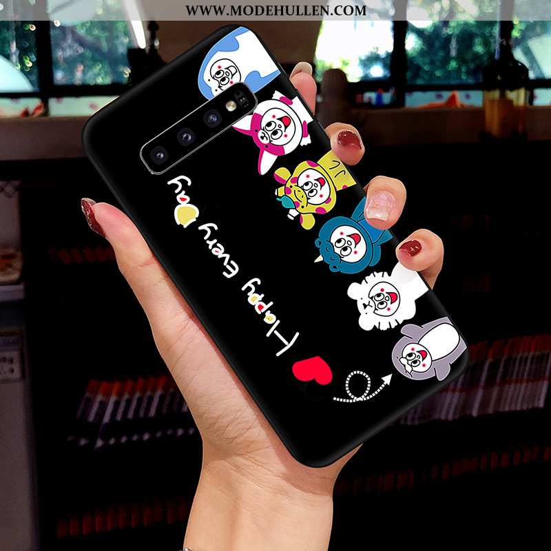 Hülle Samsung Galaxy S10 Schutz Karikatur Netto Rot Frisch Weiche Case Handy Gelbe