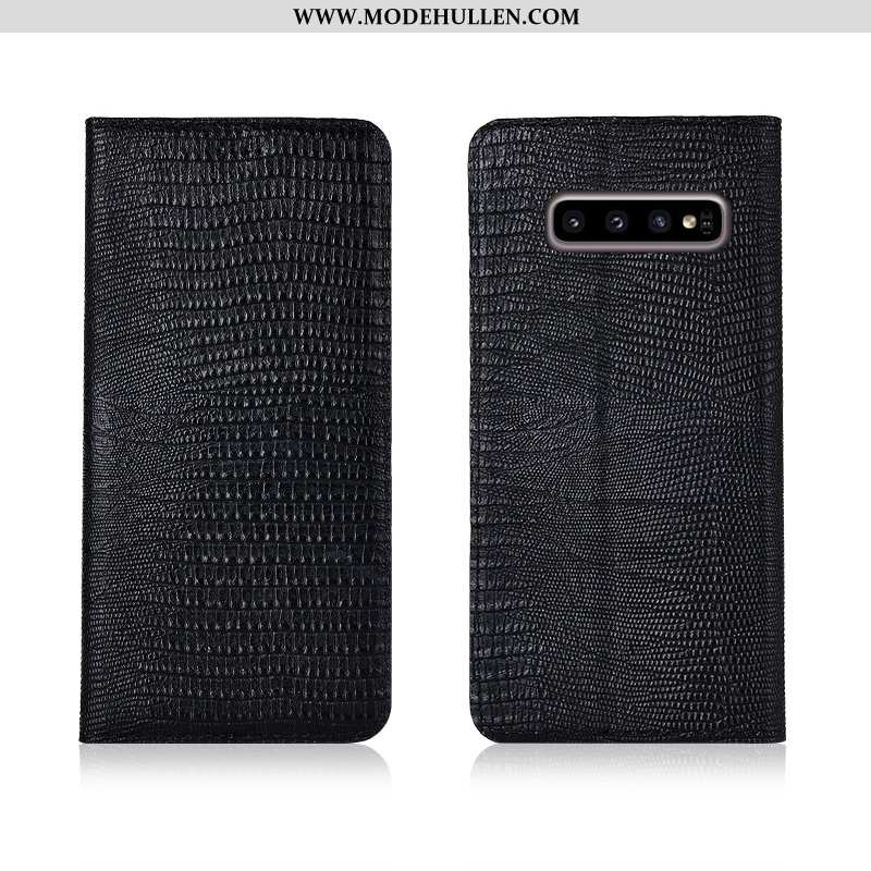 Hülle Samsung Galaxy S10 Schutz Lederhülle Case Clamshell Echt Leder Anti-sturz Neu Braun