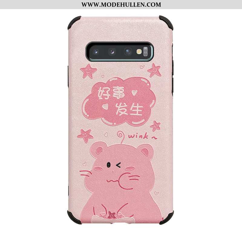 Hülle Samsung Galaxy S10 Schutz Persönlichkeit Alles Inklusive Sterne Muster Nette Case Rosa