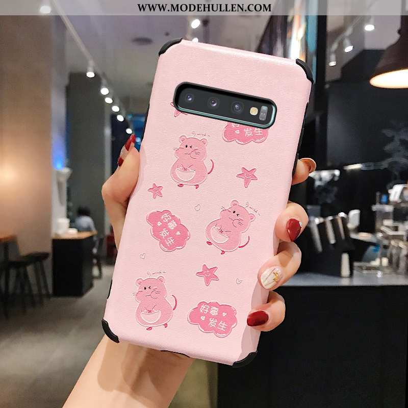 Hülle Samsung Galaxy S10 Schutz Persönlichkeit Alles Inklusive Sterne Muster Nette Case Rosa