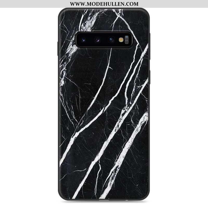 Hülle Samsung Galaxy S10 Schutz Persönlichkeit Einfassung Case Weiche Kreativ Aus Holz Grau