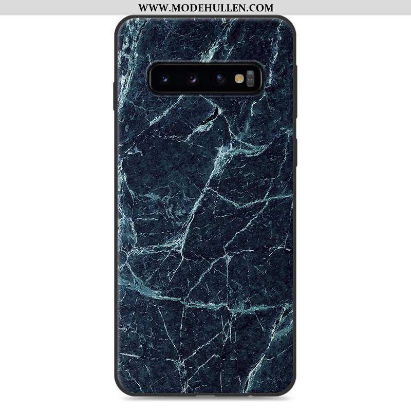 Hülle Samsung Galaxy S10 Schutz Persönlichkeit Einfassung Case Weiche Kreativ Aus Holz Grau