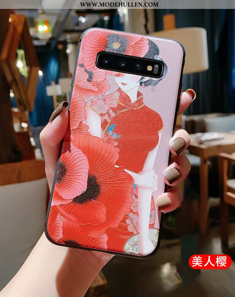 Hülle Samsung Galaxy S10 Super Weiche Sterne Schutz Palast Handy Dünne Rote