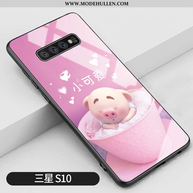 Hülle Samsung Galaxy S10 Trend Silikon Karikatur Liebhaber Persönlichkeit Handy Sterne Blau