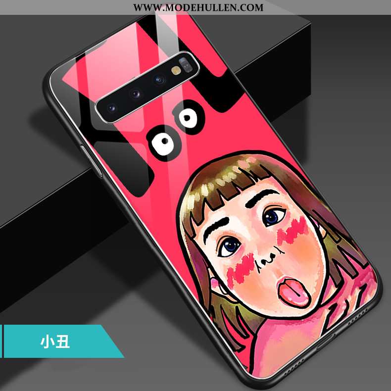 Hülle Samsung Galaxy S10 Weiche Glas Einfassung Sterne Trend Karikatur Gelbe