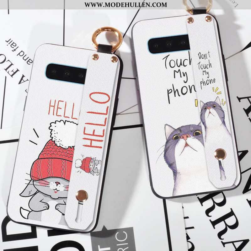 Hülle Samsung Galaxy S10 Weiche Silikon Kaninchen Mini Kreativ Case Weiß Weiße