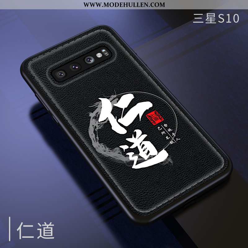 Hülle Samsung Galaxy S10 Weiche Silikon Retro Chinesische Art Grün Trend