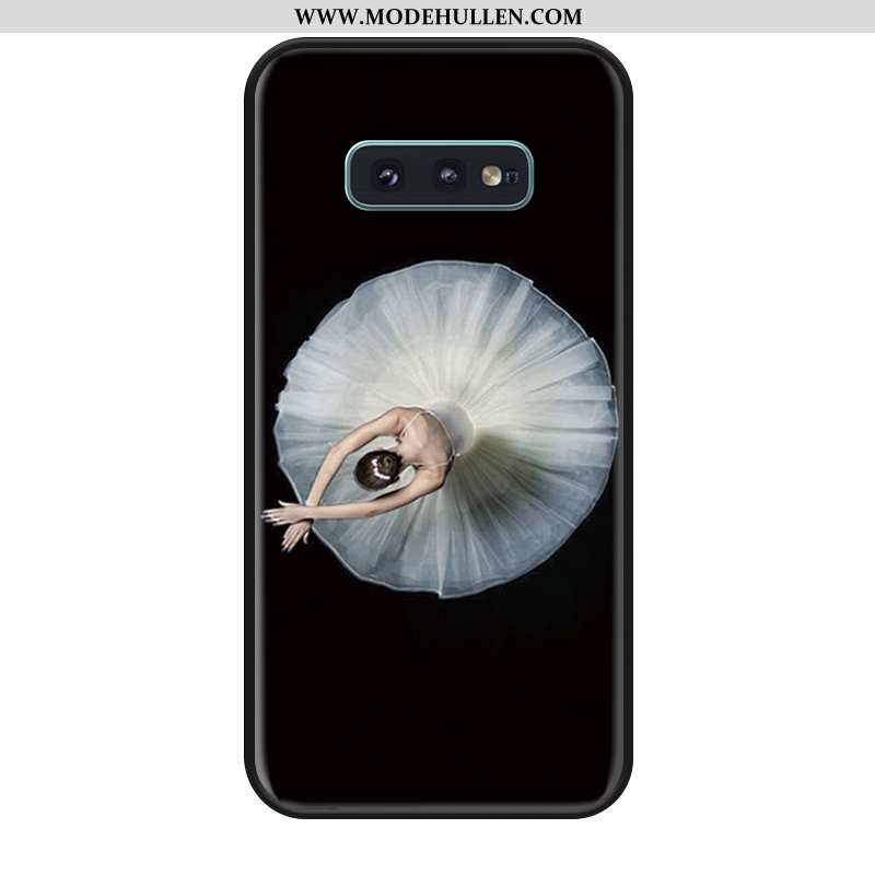 Hülle Samsung Galaxy S10e Hängende Verzierungen Silikon Ballett Handy Schwarz Sterne Anti-sturz