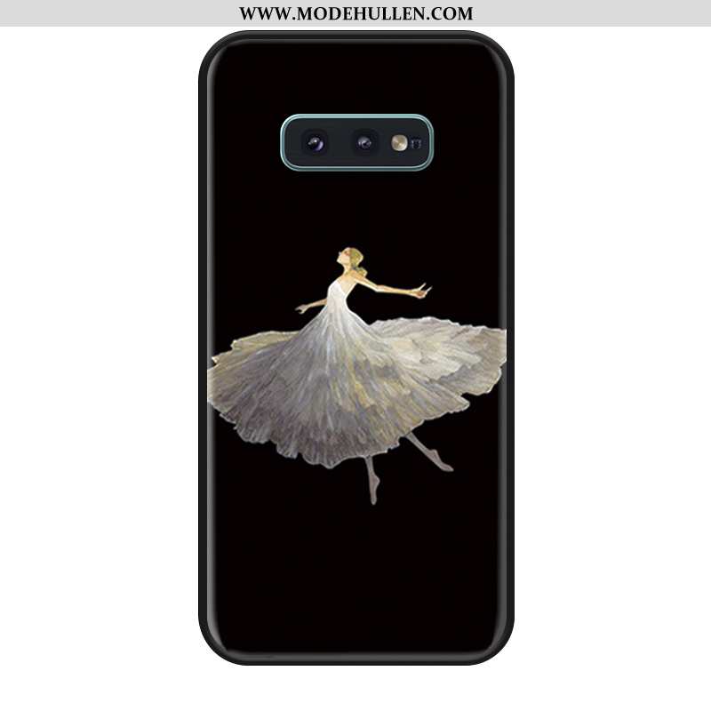 Hülle Samsung Galaxy S10e Hängende Verzierungen Silikon Ballett Handy Schwarz Sterne Anti-sturz