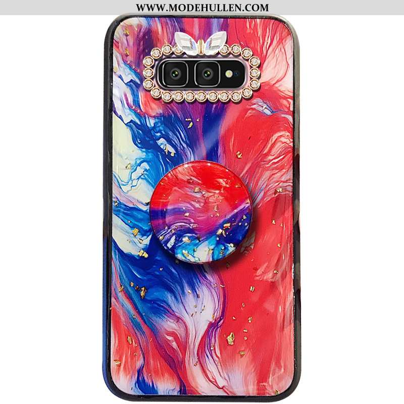 Hülle Samsung Galaxy S10e Schutz Mode Kreativ Hängende Verzierungen Rot Pelzball Trend Rote