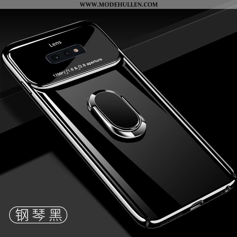 Hülle Samsung Galaxy S10e Schutz Weiche Case Halterung Schwarz Magnetismus