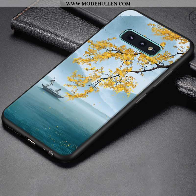 Hülle Samsung Galaxy S10e Trend Weiche Persönlichkeit Handy Karikatur Silikon Jugend Blau