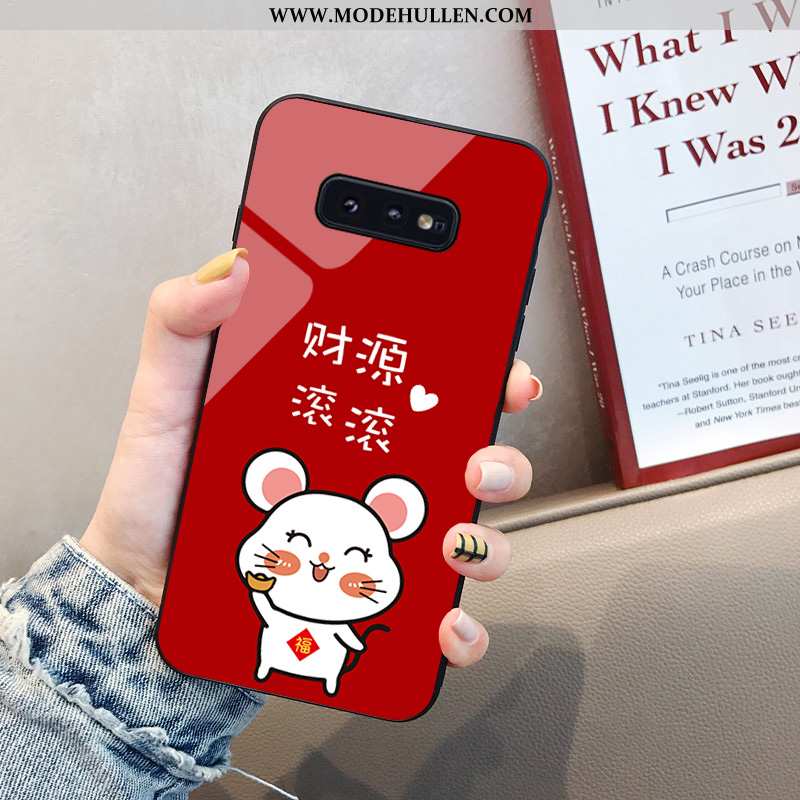 Hülle Samsung Galaxy S10e Trend Weiche Rot Neu Anti-sturz Karikatur Rote