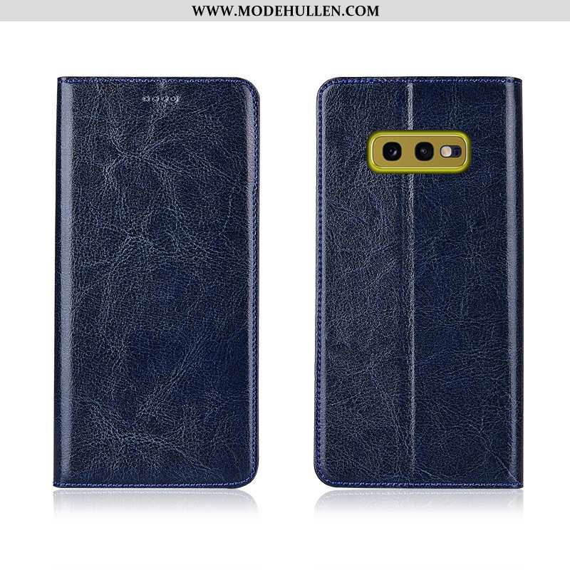 Hülle Samsung Galaxy S10e Weiche Schutz Lederhülle Anti-sturz Clamshell Muster Khaki