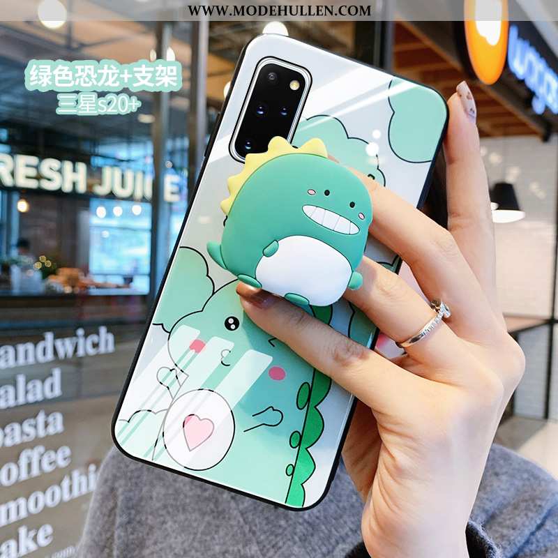 Hülle Samsung Galaxy S20+ Glas Karikatur Sterne Netto Rot Nette Mini Schutz Grün