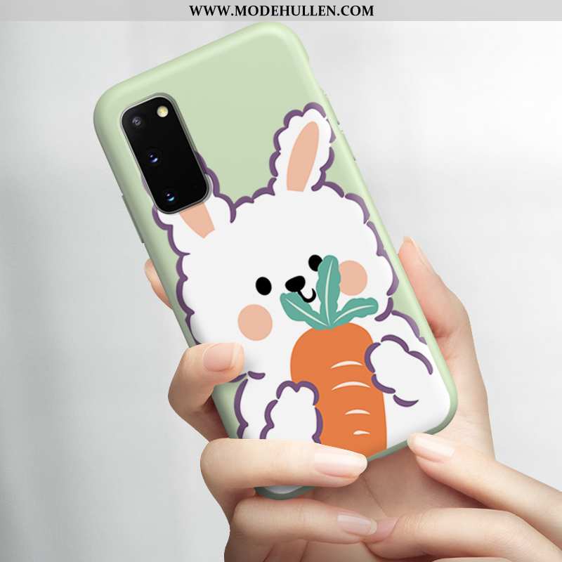 Hülle Samsung Galaxy S20 Kreativ Karikatur Grün Alles Inklusive Case Nubuck