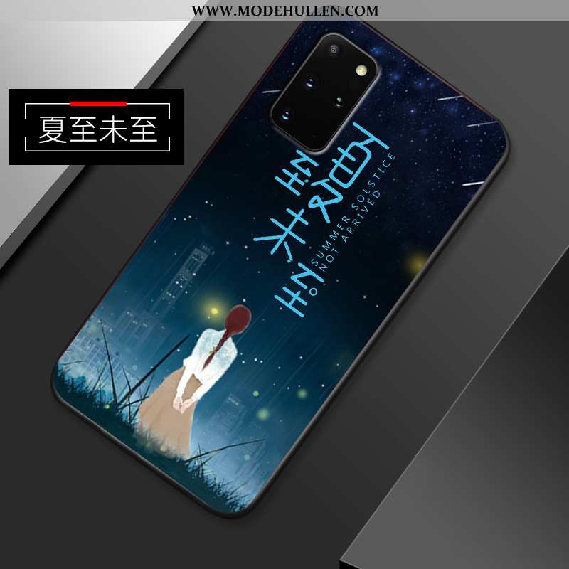 Hülle Samsung Galaxy S20+ Kreativ Trend Dunkelblau Liebhaber Nubuck Alles Inklusive