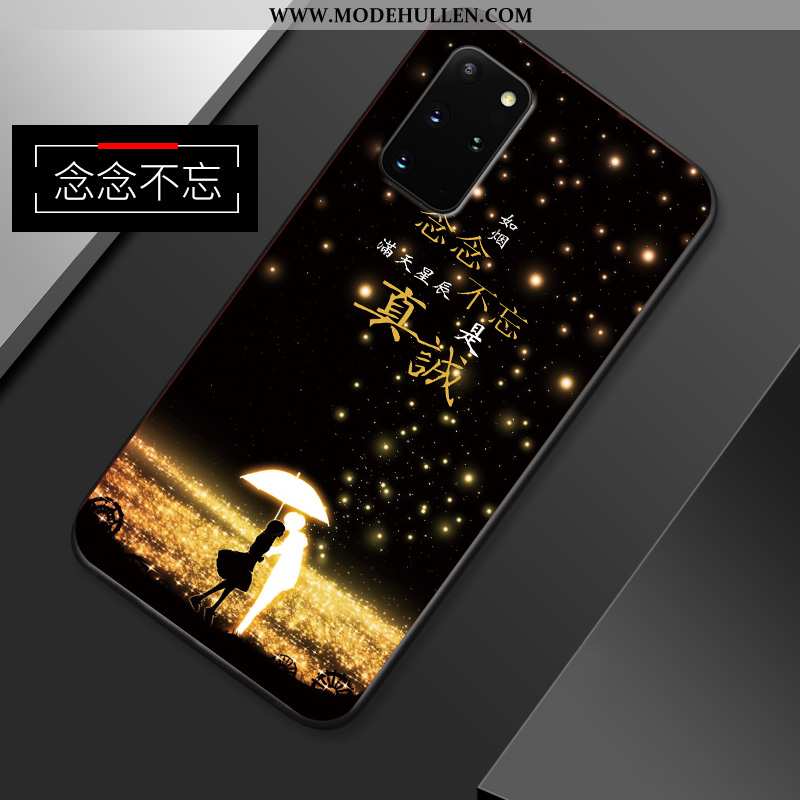 Hülle Samsung Galaxy S20+ Kreativ Trend Dunkelblau Liebhaber Nubuck Alles Inklusive