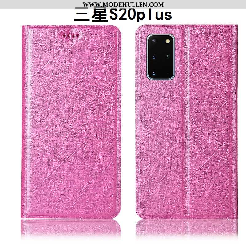 Hülle Samsung Galaxy S20+ Lederhülle Schutz Sterne Alles Inklusive Case Handy Gold