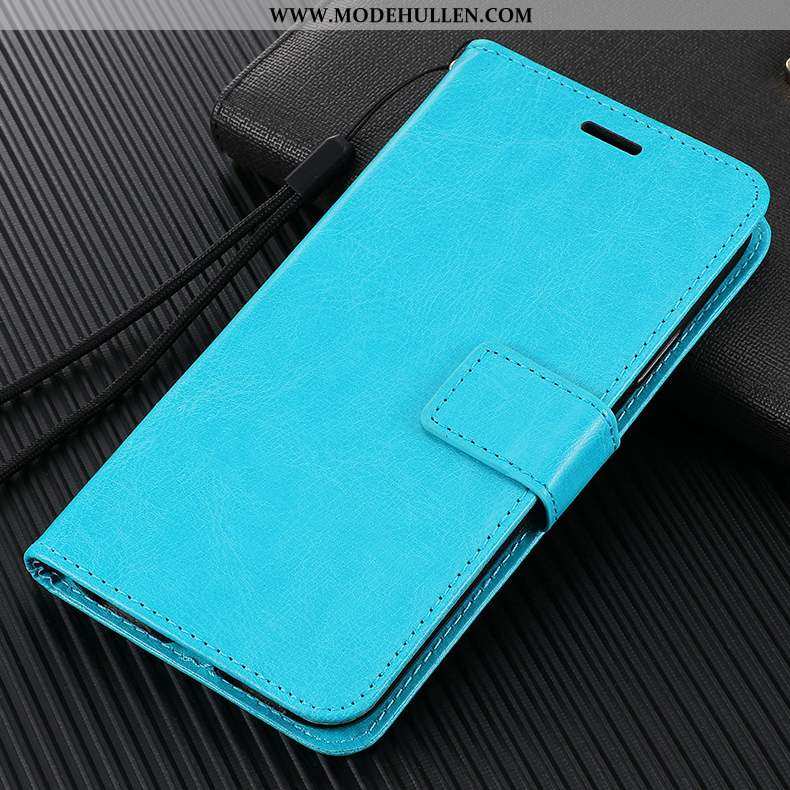 Hülle Samsung Galaxy S20 Lederhülle Schutz Sterne Handy Case Anti-sturz Blau