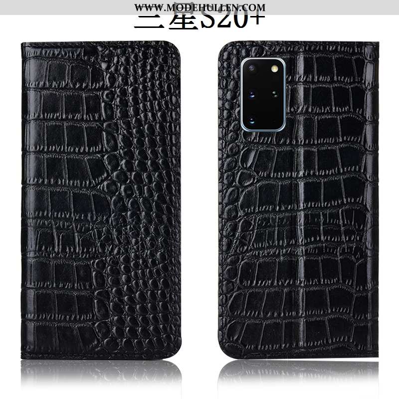 Hülle Samsung Galaxy S20+ Schutz Echt Leder Krokodilmuster Case Sterne Anti-sturz Handy Rote