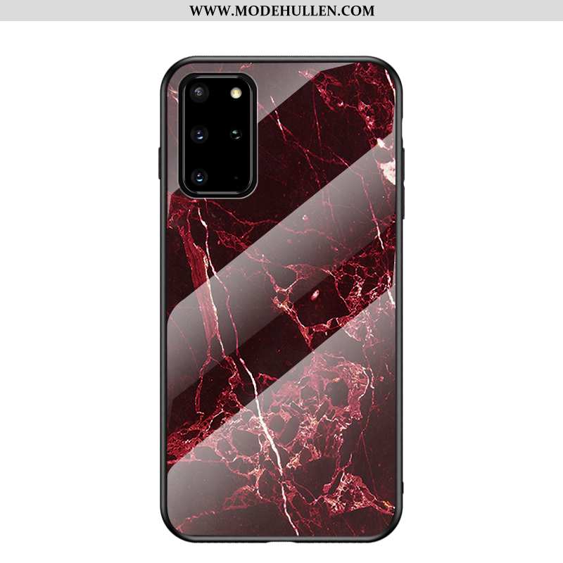 Hülle Samsung Galaxy S20+ Schutz Glas Weiche Case Trend Groß Netto Rot Rote